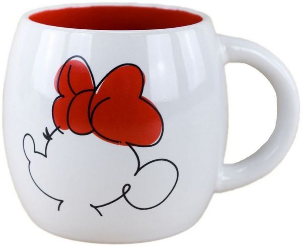 Disney Minnie Mouse Kaffeetasse aus Keramik ca. Ø 8x9 cm Schleife & Herz 380ml