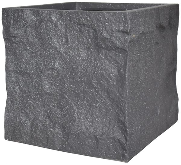 Pflanzgefäß The Rock Pflanzkasten Blumenkasten 29x28 cm Steinoptik Grau
