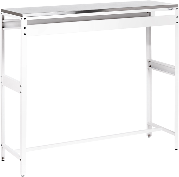 Outdoor-Bartisch MAENZA 120 cm 40 cm Metall Weiß