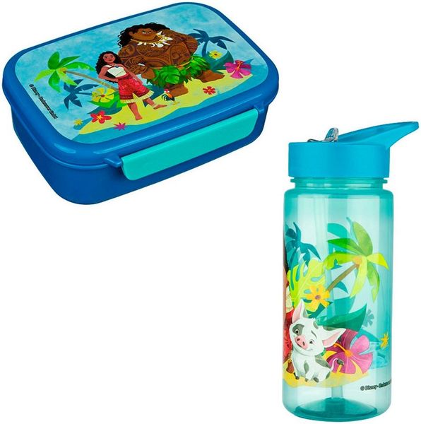 Scooli Lunchbox Brotzeitdose + Trinkflasche, Vaiana, Kunststoff, (2-tlg), mit Trinkflasche