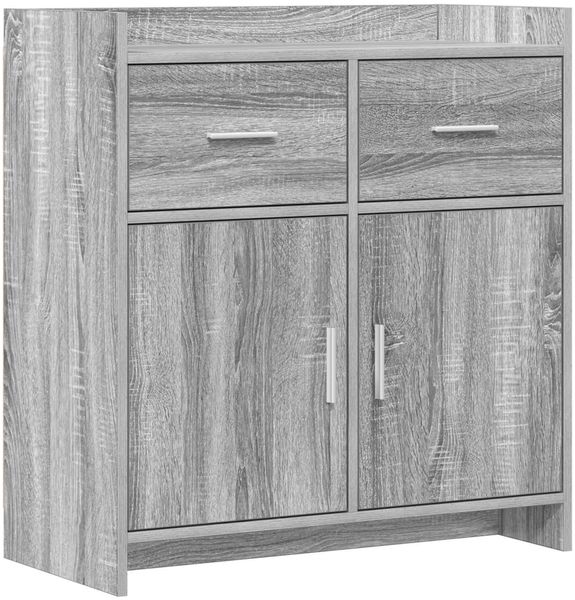 vidaXL Sideboard Grau Sonoma 75 x 36 x 80 cm Holzwerkstoff 8011120