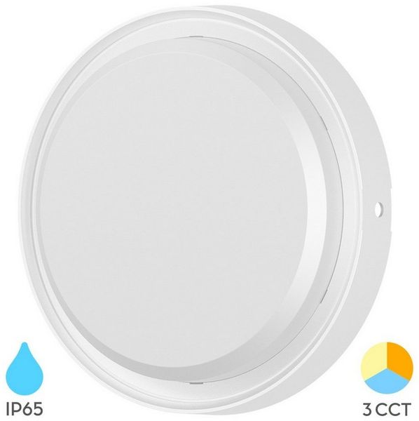 Braytron LED Deckenleuchte Wandleuchte 18W IP65 mit 3in1 Farbtemperatur 2020 Lumen, LED fest integriert, Neutralweiß, Kaltweiß, Warmweiß, Energieeffizient, Flimmerfrei, Langlebig, Spritzwassergeschützt, 3CCT
