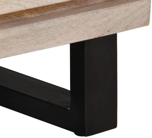 vidaXL Sideboard Weiß 60x34x75 cm Massivholz Mango 377454 Bild 9