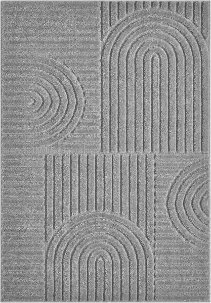OTTO home Teppich Jonne, Boho-Design, Scandi, Designteppich, rechteckig, Höhe: 20 mm, Hoch-Tief, 3D Optik, skandinavischer Stil, Wohnzimmer, Schlafzimmer