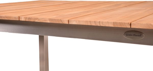 Tisch Gartentisch Denver aus Teak Edelstahl von GardenPleasure Bild 2