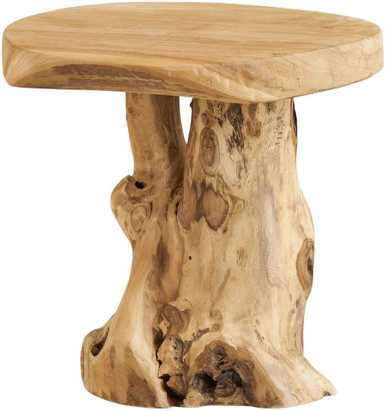 Beistelltisch >Palena< in braun, Teakholz - 40x45x40cm (BxHxT)