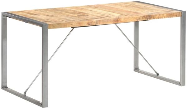 vidaXL Esstisch 160x80x75 cm Raues Mango-Massivholz 321563 Bild 10