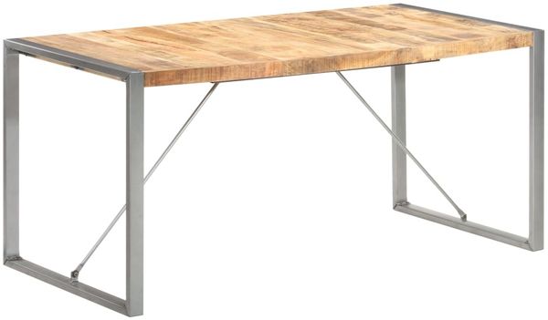 vidaXL Esstisch 160x80x75 cm Raues Mango-Massivholz 321563 Bild 11