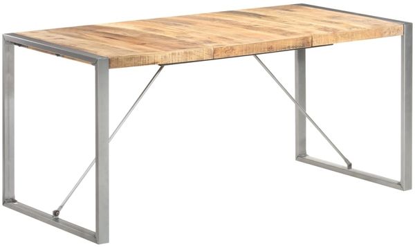 vidaXL Esstisch 160x80x75 cm Raues Mango-Massivholz 321563