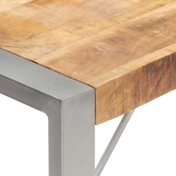 vidaXL Esstisch 160x80x75 cm Raues Mango-Massivholz 321563 Bild 5