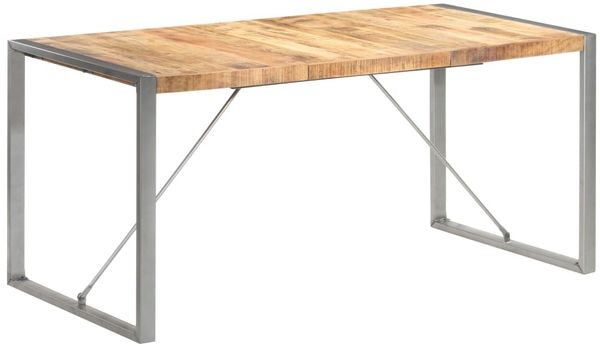 vidaXL Esstisch 160x80x75 cm Raues Mango-Massivholz 321563 Bild 9