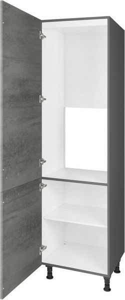 nobilia® Kühlumbauschrank "Riva", mit zwei Türen und zusätzlichem Einlegeboden, vormontiert, Ausrichtung wählbar, Breite/Höhe: 60/216,6 cm