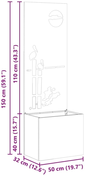 vidaXL Garten Sichtschutz-Leinwand Weiß 50 x 140 cm 876470 Bild 10