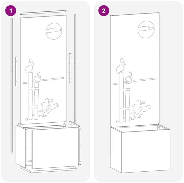 vidaXL Garten Sichtschutz-Leinwand Weiß 50 x 140 cm 876470 Bild 8