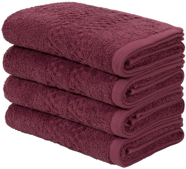 OTTO home Handtuch Regona, Handtücher 50x100cm, flauschig und weich, 500gr/m², Frottier (Set, 4-St), Premium Handtücher mit Bordüre, Set, 100% Baumwolle, 5 Jahre Garantie