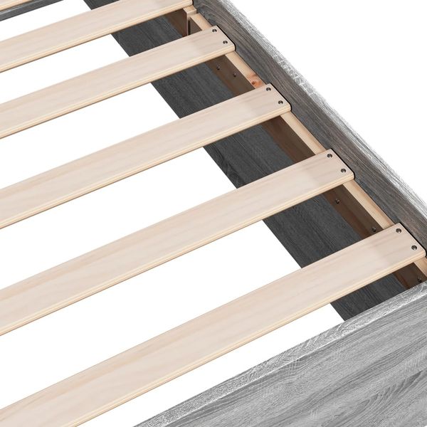 vidaXL Bettgestell Grau Sonoma 90x190 cm Holzwerkstoff 3281068 Bild 7