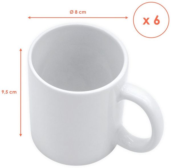 Spetebo Tasse Kaffeebecher mit Henkel weiß, Porzellan, Spülmaschinen geeignet