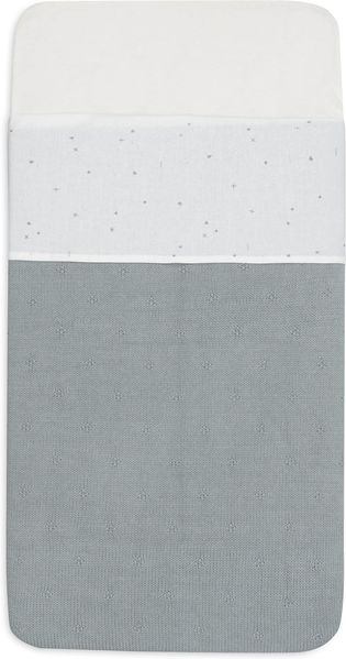 Jollein Bettlaken Wiege - Twinkling, Sea Green - 75x100 cm - Für Babywiege - 100% Baumwolle - Oeko-TEX Zertifiziert