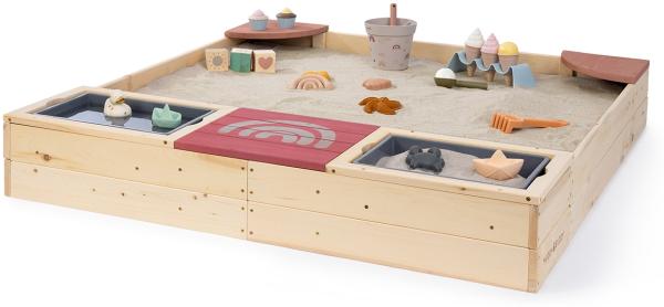 Sandkasten Beach Rebel MUDDY BUDDY®, Holz natur/puderrosa