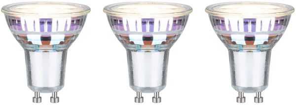 Eco-Line Standard 230V LED Reflektor GU10 3er-Set 3x450lm 3x2,5W 3000K Silber