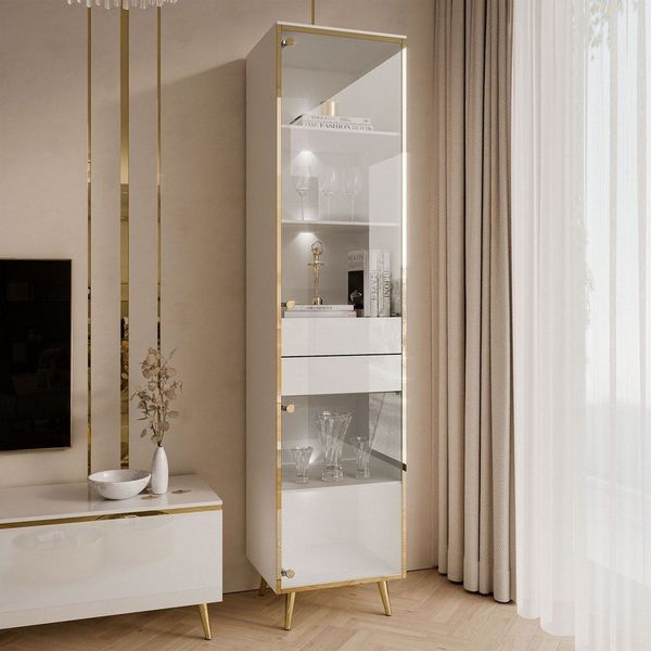Lookway Glasvitrine AURORA mit LED-Beleuchtung Breite: 45 cm