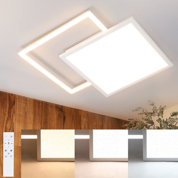 ZMH Deckenlampe LED Deckenleuchte Dimmbar - Wohnzimmerlampe Modern Wohnzimmer küchenlampe mit Sternnenhimmel Design 46W Deckenbeleuchtung für Schlafzimmer Arbeitszimmer Hotel Büro Küche