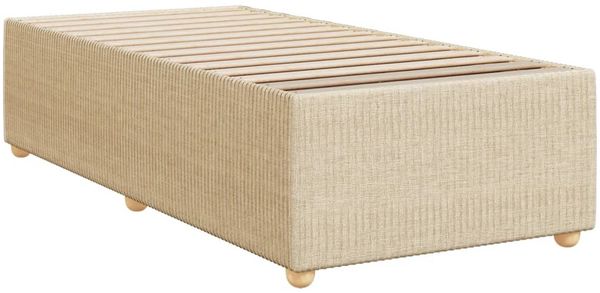 vidaXL Boxspringbett mit Matratze Creme 100x200 cm Stoff 3287365 Bild 10