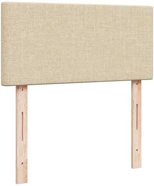 vidaXL Boxspringbett mit Matratze Creme 100x200 cm Stoff 3287365 Bild 7
