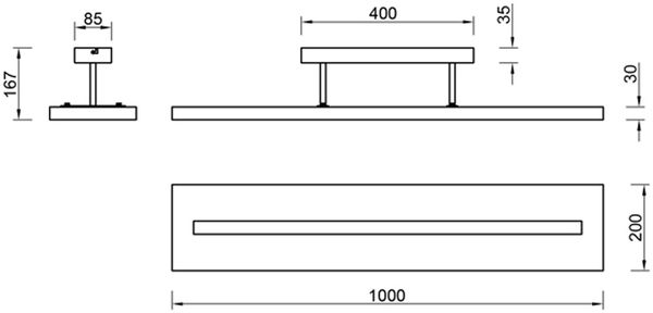 LED Deckenleuchte, Holz, Switch Dimmer, L 100 cm Bild 9