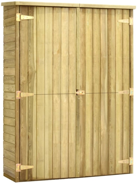 vidaXL Garten-Geräteschuppen 123x50x171 cm Kiefernholz Imprägniert 46361