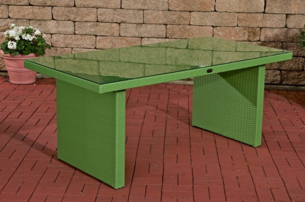 CLP Polyrattan Tisch Avignon,grün 180 cm