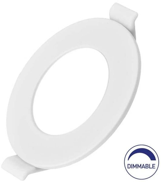 6w LED Slim Unterputz Einbau Lampe in Weiß|rund|dimmbar|Ø128x26mm|Warmweiß|470 Lumen