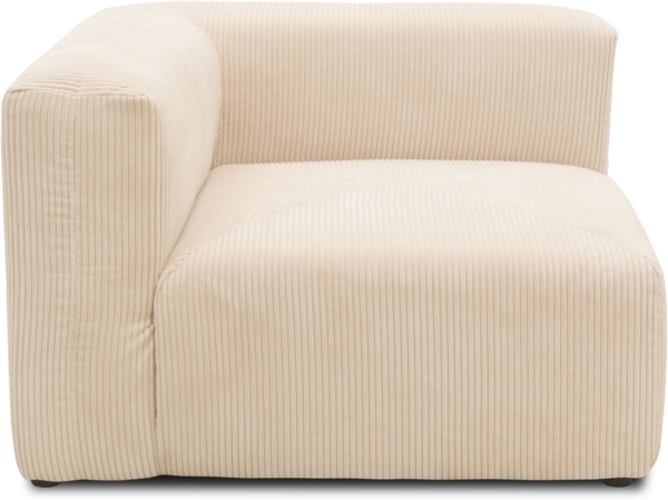 DOMO. collection Polsterecke 800011, Modul-Polstersessel, quadratisch, individuell kombinierbar, Cord, Armsessel, Cocktailsessel, Loungesessel, 108 x 108 x 69 (BxTxH), creme
