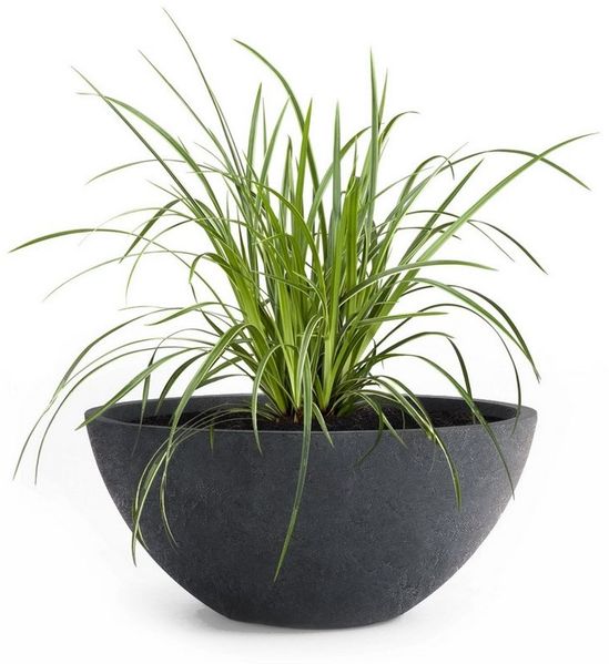 Pflanzwerk® Pflanzschale Pflanzkübel BOWL Frostbeständige Premium Blumenschale mit Lotus-Effekt, Fiberglas - Handgefertigt - Rund - Frostbeständig