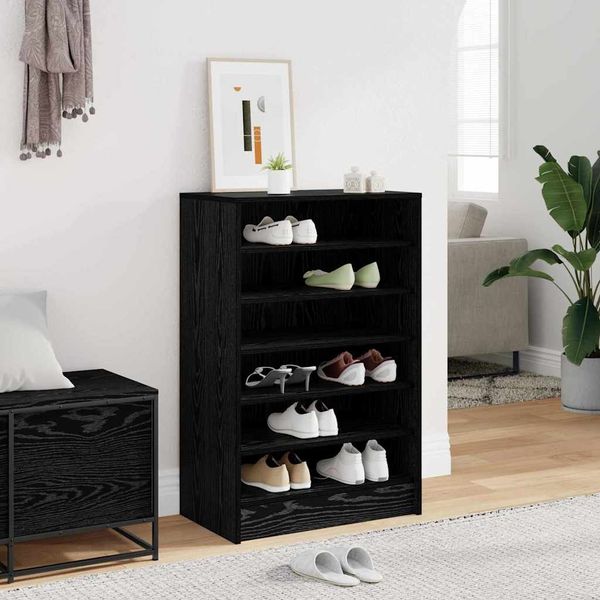 vidaXL Schuhschrank Schwarz Eichen-Optik 60 x 35 x 92 cm Holzwerkstoff 862684