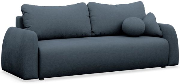 Selsey 'Nubelle' Sofa 3-Sitzer mit Schlaffunktion & Stauraum, Chenille, dunkelblau