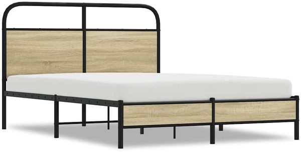 Einzelbettgestell Design für Erwachsene ohne Matratze 120x190 cm Sonoma-Eiche Holzwerkstoff d3861e