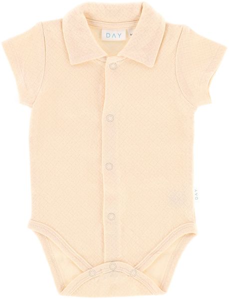 DAY Babybody Shortsleeve mit Kragen - Apricot - Gr