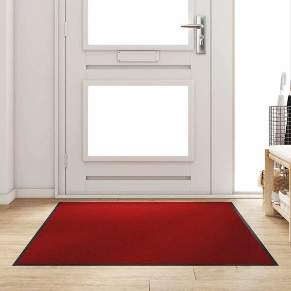 vidaXL Fußmatte Rot und Schwarz 120 x 180 cm 100% Polyamid 4100794