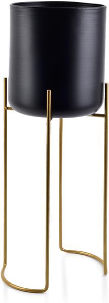 Standabdeckung Metall Mondex SWEN 20x20x54 cm Schwarz/Gold 1 Stk.