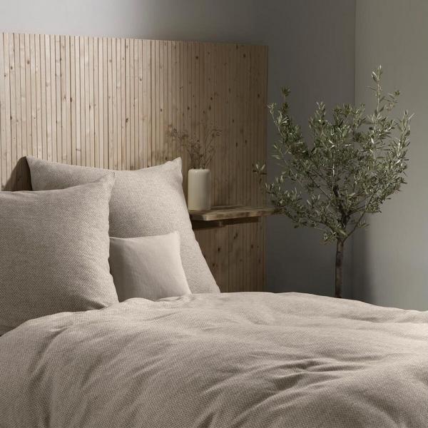 Fleuresse Lech Edelflanell Bettwäsche 135x200 kleingemustert beige uni 604467-07