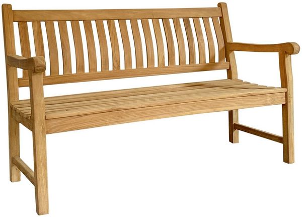 Gartenbank David Sitzbank Holzbank Gartenmöbel 120x80x92cm Teakholz
