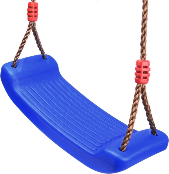 Kunststoff Schaukel für Kinder Blau Outdoor Indoor Höhenverstellbar rutschfest