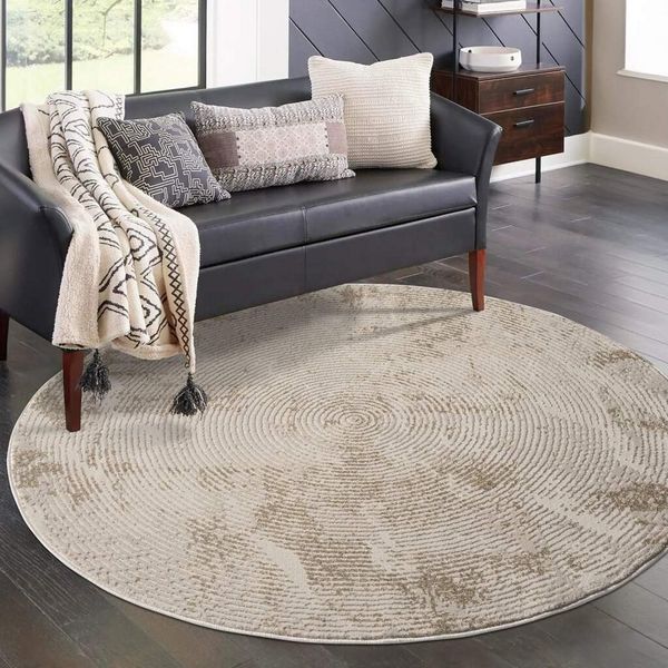 Carpet City Teppich ANTIK481, rund, Höhe: 10 mm, Kurzflor, 3D-Optik, Klassisch-Modern für Wohnzimmer, Schlafzimmer