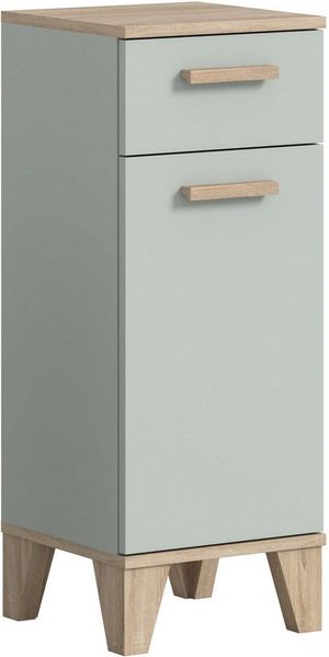welltime Midischrank MINTTU, Höhe 87 cm, 1 Tür, 1 Schubkasten, 1 Einlegeboden, 2 Fächer (Türanschlag rechts und links montierbar) Badmöbel, Badschrank, Schrank, Kommode, Bad, Unterschrank