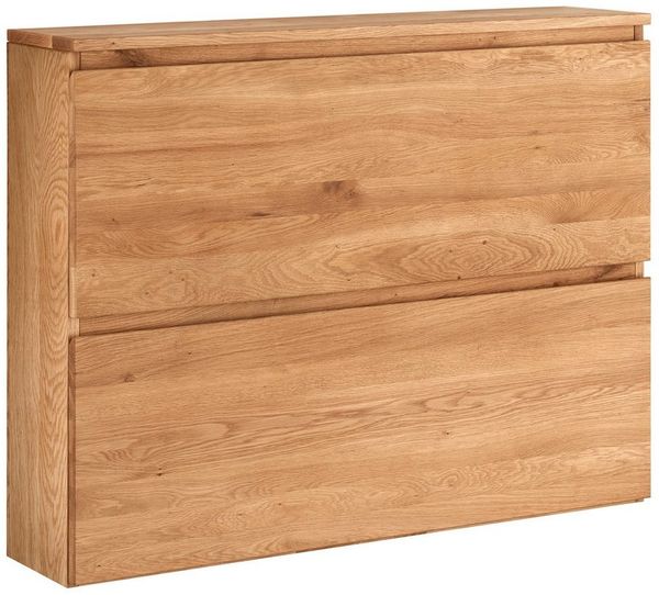Lomadox Schuhschrank SALACH-64 Eiche massiv geölt mit 2 Klappen, hängend, B/H/T: ca. 110/84/24 cm