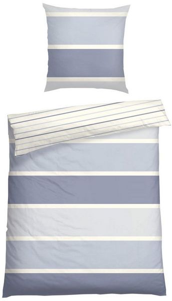 Schiesser Bettwäscheset Brody - Feinbiber - 2-teilig - 135 x 200 cm - Lavendel