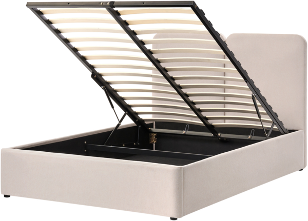 Bett mit Stauraum Stoff ARBOIS 140 x 200 cm Beige