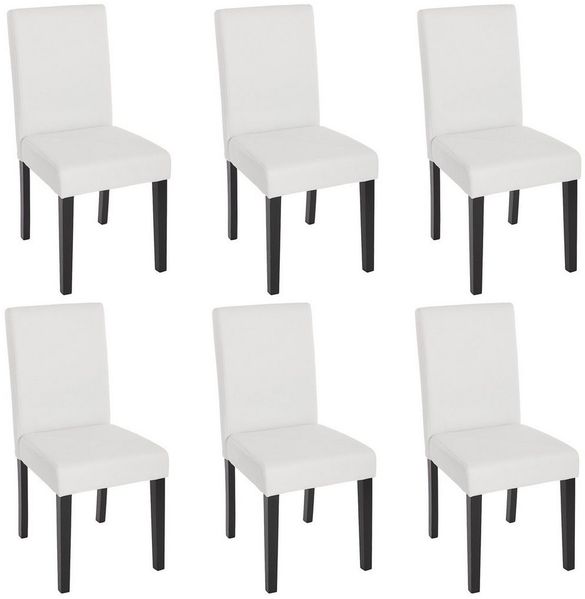 MCW Esszimmerstuhl Littau-6 (Set, 6 St), 6er-Set, Hohe Rückenlehne, Rutschfest durch Kunststoff-Bodenschoner