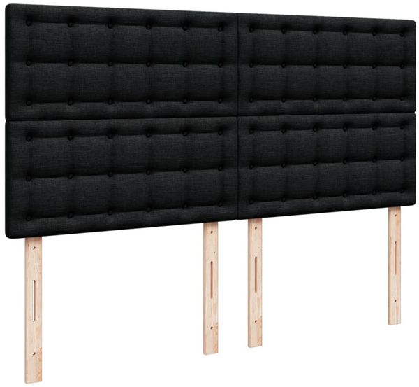 vidaXL Boxspringbett mit Matratze Schwarz 200x200 cm Stoff 3293703 Bild 9